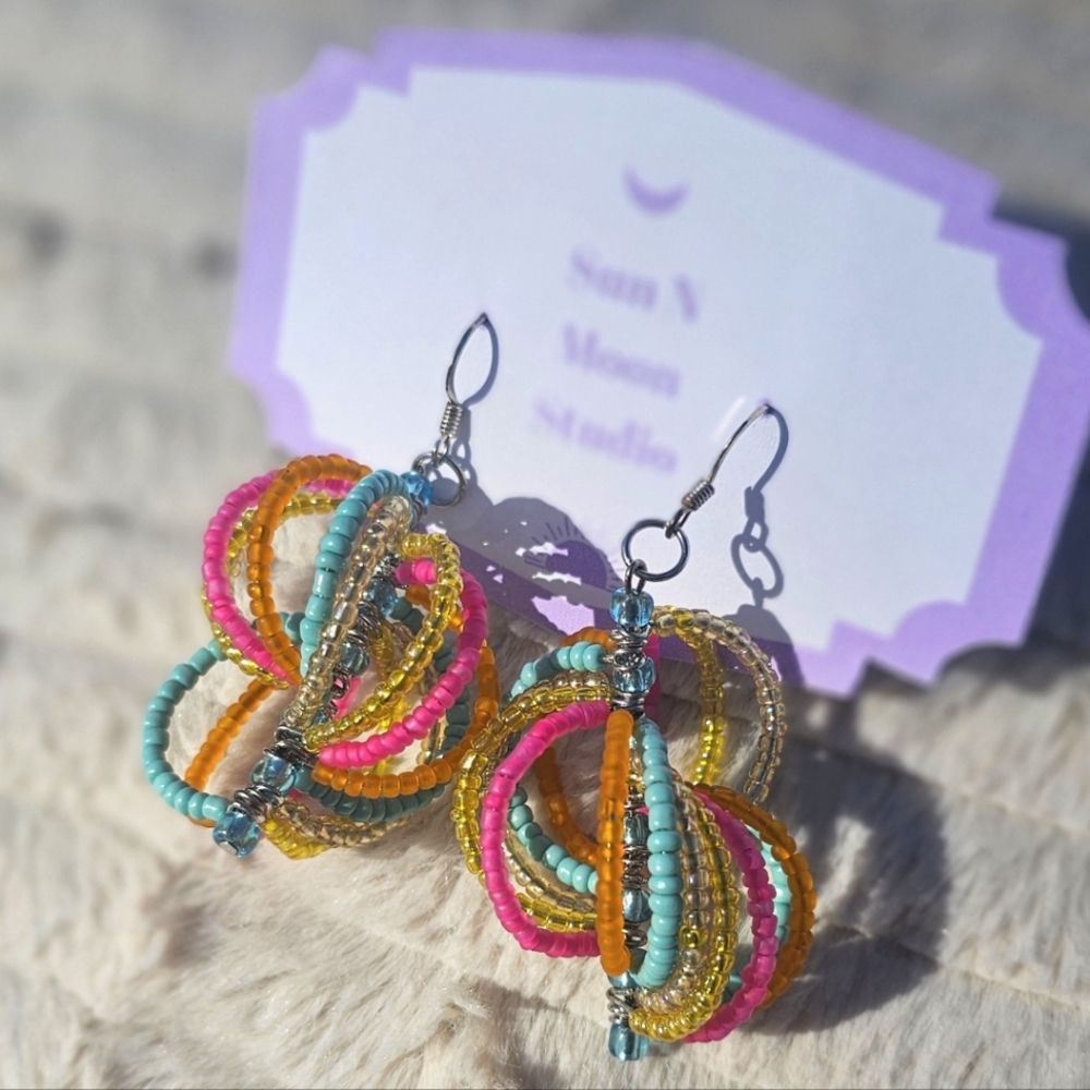 Spiral Earings | Tuti Fruity